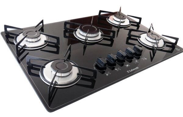 Cooktop 5 Bocas Preto Semplice Safanelli - 2