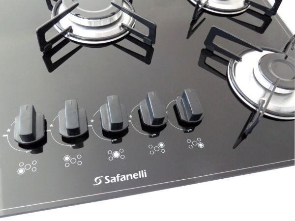 Cooktop 5 Bocas Preto Semplice Safanelli - 4