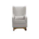 Ver imagem 5 de Poltrona de Amamentação Acquila Retro com Balanço e Puff:linho Bege 425024