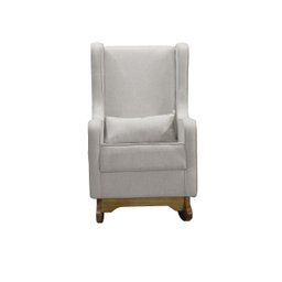 Poltrona de Amamentação Acquila Retro com Balanço e Puff:linho Bege 425024 - 5