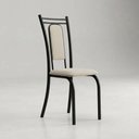 Ver imagem 3 de Kit 4 Cadeiras Paris Corino Creme Tubo Preto Fosco