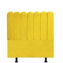 Ver imagem 3 de Cabeceira Estofada Alanis 140cm Casal Suede Amarelo