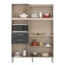 Ver imagem 3 de Kit Cozinha Andrey 6 Portas 2 Gavetas Avena Grafito