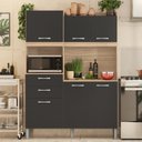 Ver imagem 1 de Kit Cozinha Andrey 6 Portas 2 Gavetas Avena Grafito
