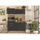 Ver imagem 6 de Kit Cozinha Andrey 6 Portas 2 Gavetas Avena Grafito