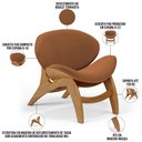 Ver imagem 4 de Kit 2 Poltronas Decorativa Orgânica Sala Living Kadosh L02 Bouclê Terracota - Lyam Decor