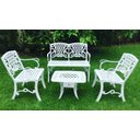 Ver imagem 1 de Conjunto Búzios (01 Mesinha + 02 Poltronas + 01 Banco 2 Lugares) Alumínio Fundido Jardim Varanda Pis
