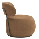Ver imagem 7 de Poltrona Decorativa Greta Base Giratória Titânio Linho Bouclé Terracota - Nexta Casa