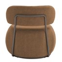 Ver mais imagens de Poltrona Decorativa Greta Base Giratória Titânio Linho Bouclé Terracota - Nexta Casa