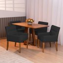 Ver imagem 6 de Kit 4 Cadeiras para Mesa de Jantar Angel Base Madeira Corano Preto - Nexta Casa
