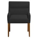 Ver imagem 3 de Kit 4 Cadeiras para Mesa de Jantar Angel Base Madeira Corano Preto - Nexta Casa