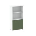 Ver imagem 3 de Armário Misto para Escritório 2 Portas com Prateleiras Linha PE40 AM1600PE40 Branco/Sálvia
