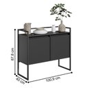 Ver imagem 4 de Buffet Junior Industrial 2 Portas Industrial Preto