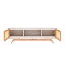 Ver imagem 4 de Rack Sala Tv até 75 Polegadas Ricco 180 Cm Laca Portas Palhinha Off White