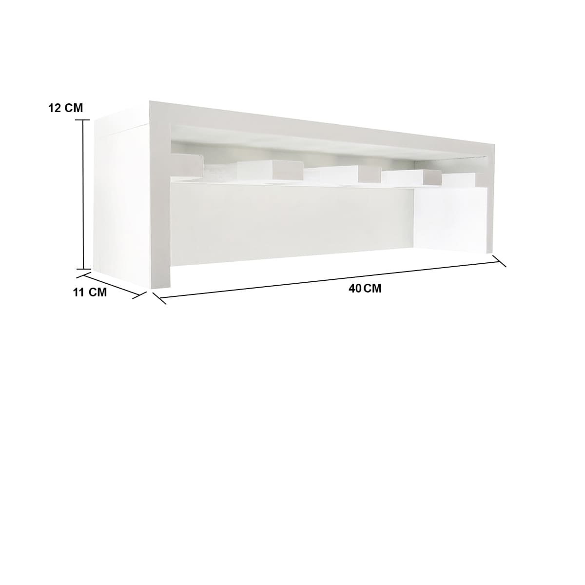 Porta Taças com 04 Compartimentos em MDF - Branco - 2