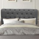 Ver imagem 1 de Painel Estofada Paris 160cm Queen Size Para Cama Box Quarto Linho Cinza - Gat Magazine