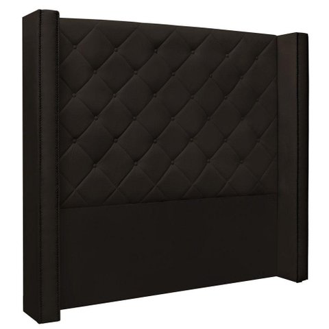 Cabeceira Estofada Cama Box Casal Alteza 140cm Marrom