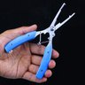 Alicate Aço Inox 16,5cm Multifunção Saca Garatéia Cor: Azul - 3