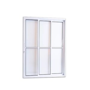 Porta Balcão 3 Folhas Vidro 210x150 Branco Linha 25