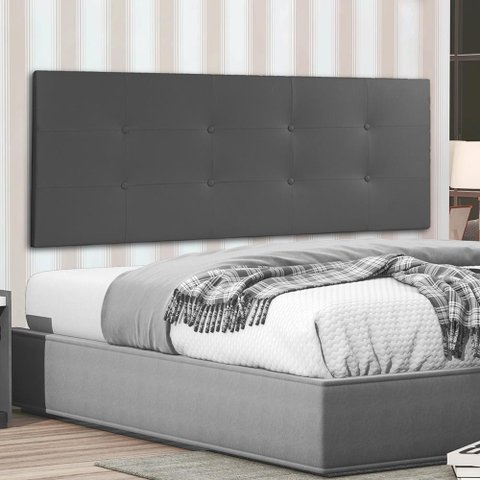 Cabeceira Painel Casal 1,40m Berlim Material Sintético Cinza Dal Poz Estofados