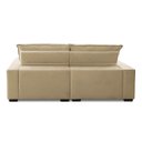 Ver imagem 4 de Sofa Retratil Reclinavel 2 Lugares 1,80m Atlantis Veludo Bege Lansofbr Lansof Brasil