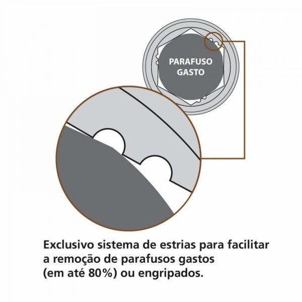 Soquete Extrator Plus 9mm Encaixe 1/2" Tramontina PRO - 3