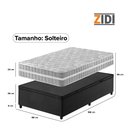 Ver imagem 5 de Cama Box Baú Solteiro Preto + Colchão Molas Ensacadas Zidi Alabama 88x188x66cm
