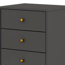 Ver imagem 4 de Mesa de Cabeceira Presence 4 Gavetas Grafito Demóbile - Ssx Multicoisas