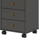 Ver imagem 3 de Mesa de Cabeceira Presence 4 Gavetas Grafito Demóbile - Ssx Multicoisas
