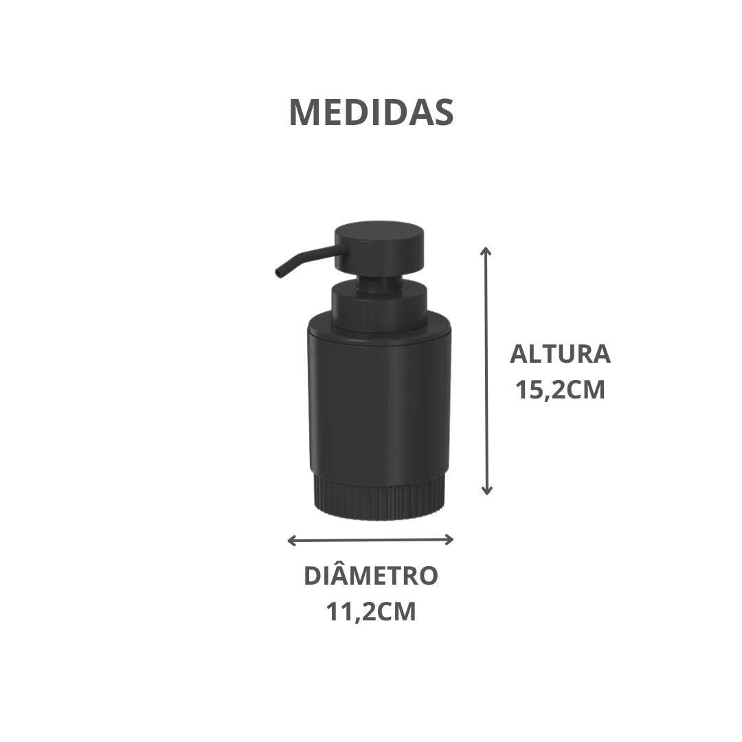 Porta Sabonete Válvula Pump Liquido Preto Banheiro ou - 5