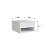 Mesa de Cabeceira Suspensa com 1 Gaveta Slim Emovell Branco - 3