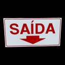 Ver imagem 2 de Placa de Sinalização Saida Seta para Baixo 15x30 Cm Branca