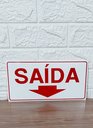 Ver imagem 3 de Placa de Sinalização Saida Seta para Baixo 15x30 Cm Branca