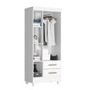 Ver imagem 5 de Quarto Bebê Infantil com Guarda-Roupa 3 Portas e 2 Gavetas com Cômoda 4 Gavetas e 1 Porta Branco
