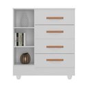 Ver imagem 6 de Quarto Bebê Infantil com Guarda-Roupa 3 Portas e 2 Gavetas com Cômoda 4 Gavetas e 1 Porta Branco
