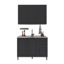 Ver imagem 2 de Conjunto Cozinha Modulada 2 Peças Bari 100% MDF Chumbo