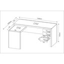 Ver imagem 5 de Escrivaninha/Mesa Escritório De Canto Multimóveis Vcr25016 Amêndoa Amêndoa