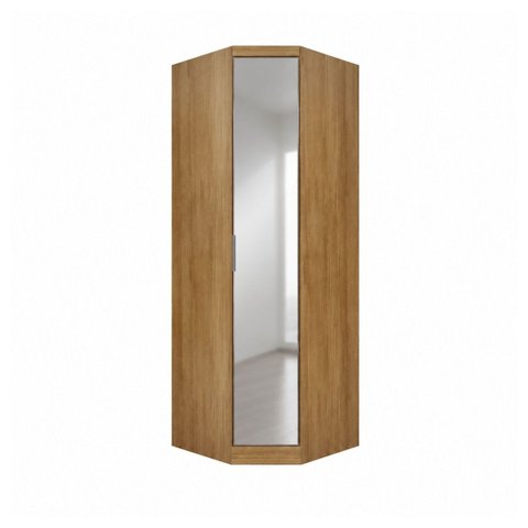 Guarda-Roupa Modulado de Canto Oblíquo 1 Porta Espelho Peliculado 100% MDF Cairo