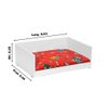 Cama Pet Mdf com Almofada - Jm3:preto/vermelho - 3