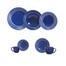 Aparelho de Jantar Plisse Azul Navy 42 Peças Porto Brasil - 1
