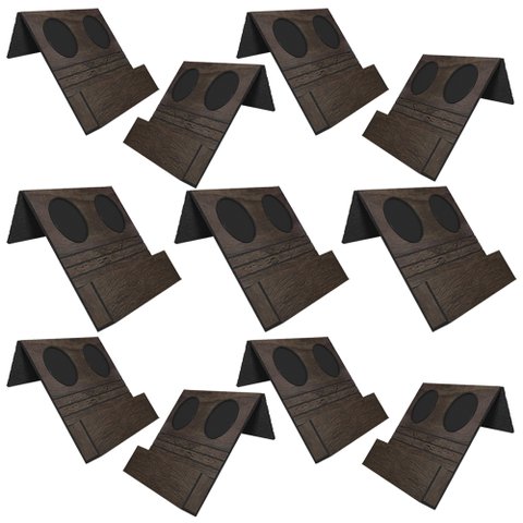 Kit 11 Esteiras Bandejas Com Suporte Para Copos e Controle Para Sofá MDF Tabaco - Gran Belo