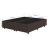 Base Cama Box Baú Casal King Size Veludo Marrom SkyBox - 2