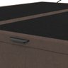 Base Cama Box Baú Casal King Size Veludo Marrom SkyBox - 5
