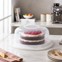 Ver imagem 3 de Suporte Boleira com Tampa Trava Transparente Prato Porta Bolo Torta Sobremesa Pao Cozinha Confeitari