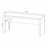 Escrivaninha/Mesa Escritório 180cm Multimóveis CR25266 Branco - 3