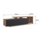 Ver imagem 3 de Rack Linea 2 Portas e Nicho para Tv de até 50 Polegadas B91 Emovell:montana/preto