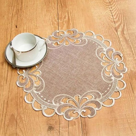 Kit Sousplat 2 Peças Redondo 38cm Rechilie - Catran Grafite