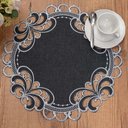 Ver imagem 3 de Kit Sousplat 2 Peças Redondo 38cm Rechilie - Catran Grafite