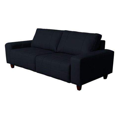Sofá Decorativo Sala de Estar Asgand 2 Lugares 160cm Couro Azul Marinho - Mozzelar