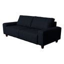 Ver imagem 1 de Sofá Decorativo Sala de Estar Asgand 2 Lugares 160cm Couro Azul Marinho - Mozzelar
